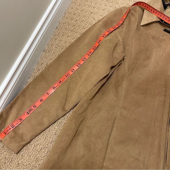 Vintage Oversized Faux Suede Jacket Tan – S - Picture 12 of 13